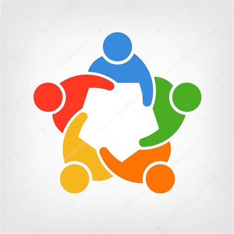 Logo Group of people, Team 5 Stock Vector Image by ©deskcube #40438127