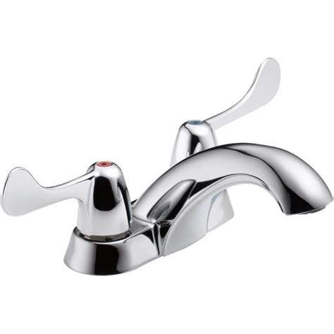 Delta Commercial 4 in. Centerset 2-Handle Bathroom Faucet in Chrome ...