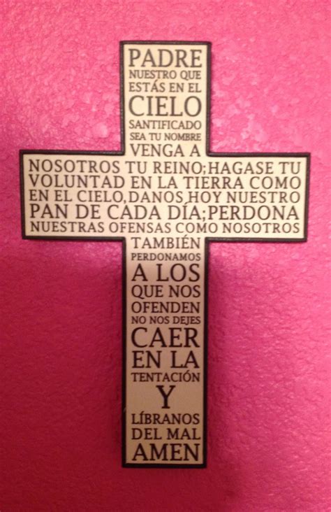 Cruz con el Padre Nuestro escrito. | Oraciones cristianas, Oraciones religiosas, Oraciones catolicas