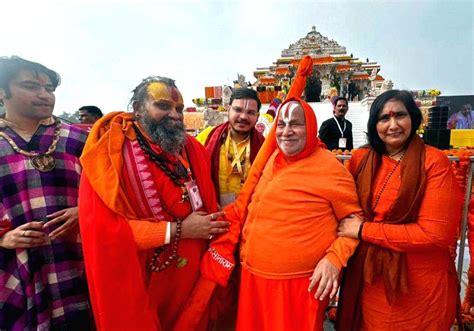 Spirituals leaders Chidanand Saraswati, Dhirendra Krishna Shastri, Shri Rambhadracharya, Sadhvi ...