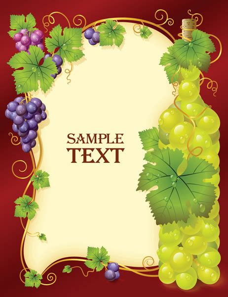 Grape Vine Border Design