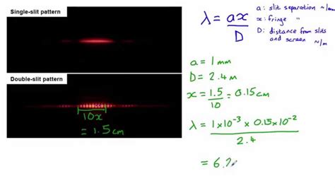 Young double slit calculation - YouTube