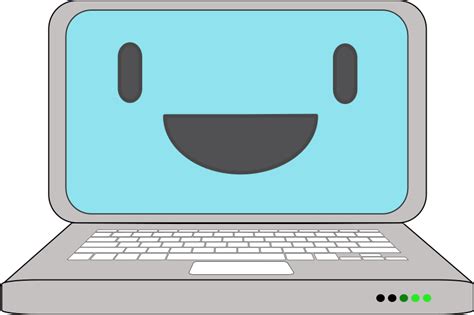 Happy Computer Laptop - Openclipart