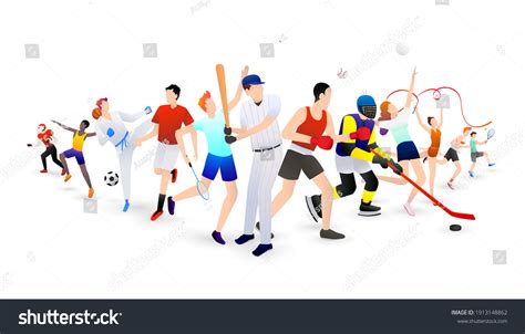 Vector Illustration Sports Background Design Sport Stock Vector ...