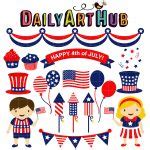 4th of July Clip Art Set – Daily Art Hub // Graphics, Alphabets & SVG