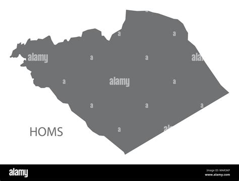 Homs map of Syria grey illustration shape Stock Vector Image & Art - Alamy