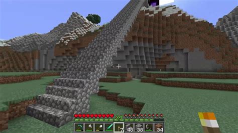 How to make Stairs up a Mountain guide - Minecraft - YouTube