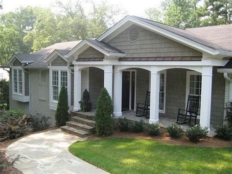 Exterior paint scheme for a painted brick ranch