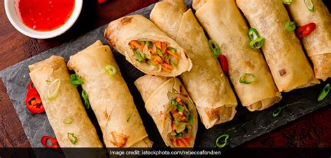 Chicken Spring Roll Recipe - NDTV Food