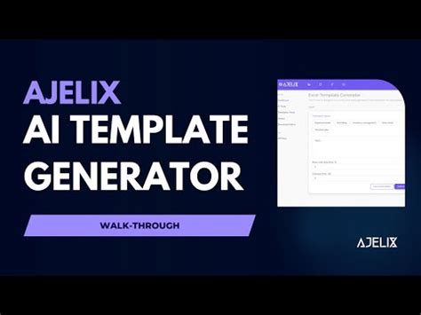 Excel Template For Free - Excel Template Generator - Ajelix