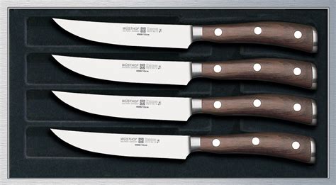 Wusthof Ikon 4 Piece Steak Knife Set | Steak knives, Kitchen knives ...