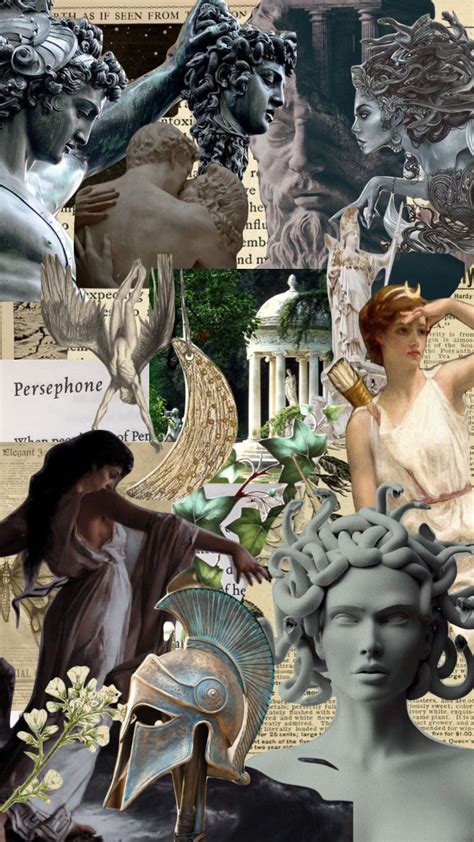 Greek Mythology Aesthetic #greekmythgology #greekgoddess #aesthetic #moodboard #collage #vintage ...