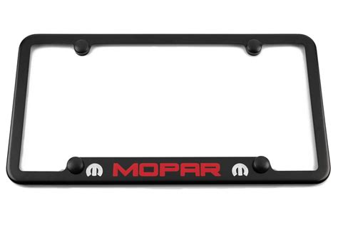 Mopar Satin Black Notched Bottom License Plate Frame | Mopar, Plate frames, License plate frames