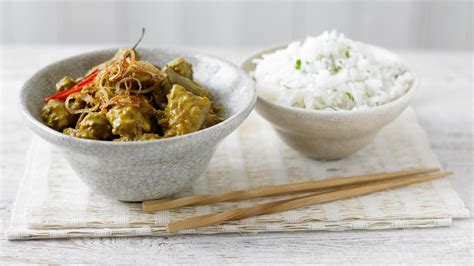 Beef rendang with herby rice recipe - BBC Food