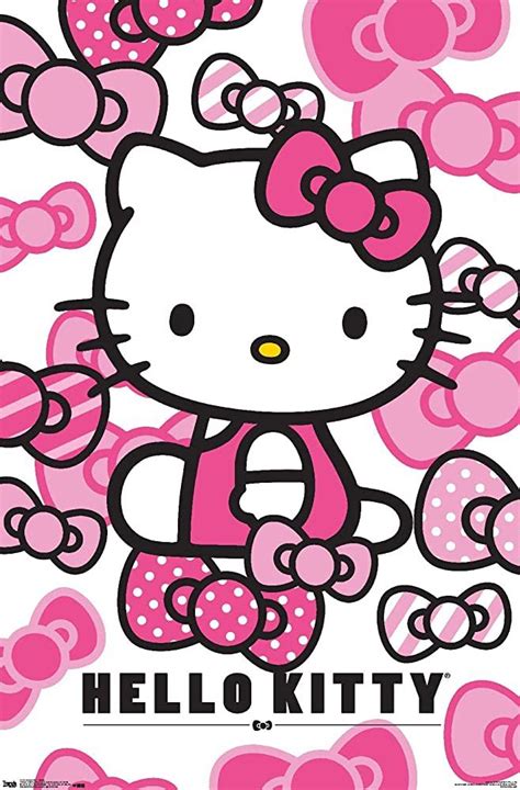 Amazon.com: Trends International Hello Kitty Bows Wall Poster 22.375" X 34": Posters & Prints ...