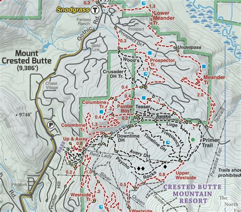 Crested Butte Trail Map - Singletrack Maps