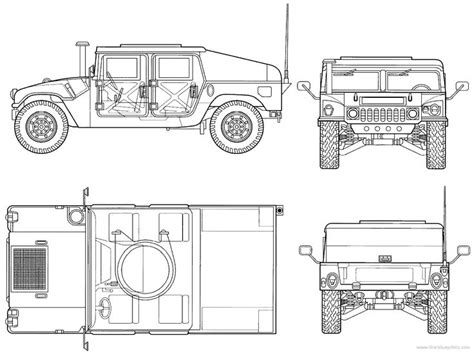 AM General HMMWV M1025 Humvee | Hummer, Blueprints, Cool sports cars