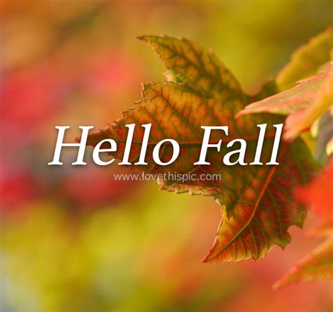 Hello Fall Pictures, Photos, and Images for Facebook, Tumblr, Pinterest, and Twitter