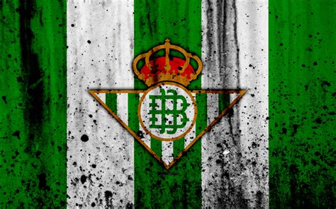 Herunterladen hintergrundbild real betis, 4k -, grunge -, liga -, stein ...