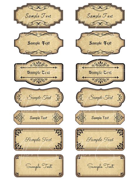 15 Printable Blank Vintage Apothecary Labels Set Editable | Etsy in ...