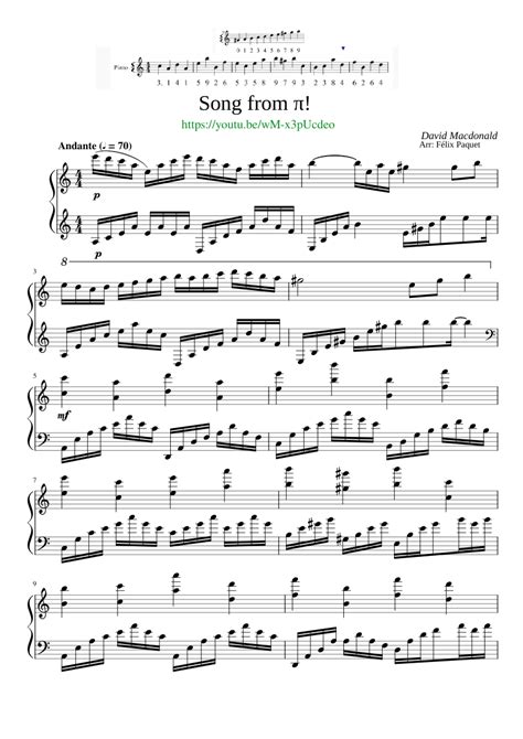 Song from π! Sheet music for Piano (Piano Duo) | Musescore.com