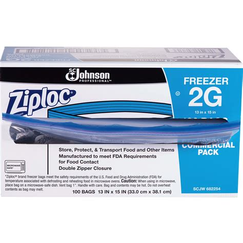 Ziploc Gallon Freezer Bags - Large Size - 3.79 L - 10.56" (268.29 mm) Width x 10.75" (273.05 mm ...