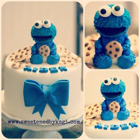 Cookie Monster baby shower cake | Monster baby showers, Monster cookies ...