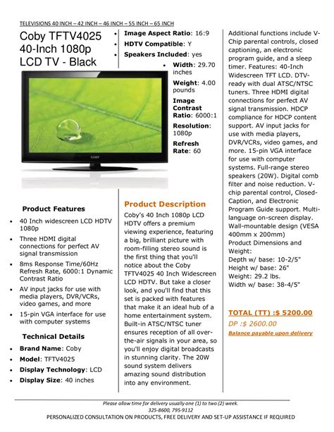 Download free pdf for Samsung UN40EH6000 LCD TV manual