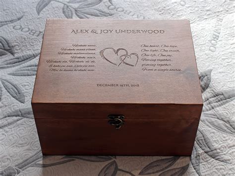 Personalized Wedding Box Wedding Oath Box Custom Wedding - Etsy