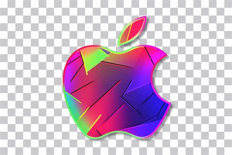 Free Colorful Apple Logo Sticker - Transparent Stickers Download