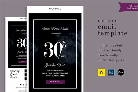 Halloween Email Template | Creative Mailchimp Templates ~ Creative Market