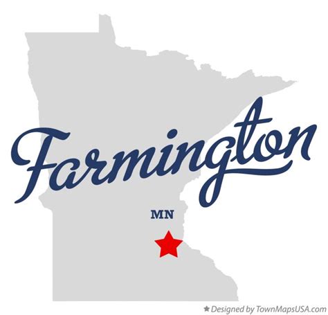 Map of Farmington, Dakota County, MN, Minnesota