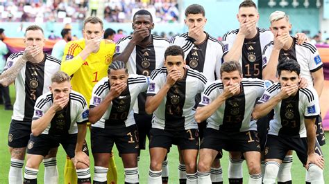 Germany players cover mouths in protest against FIFA clampdown on free ...