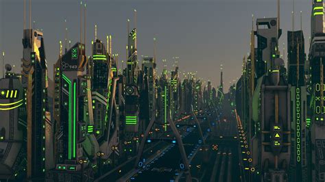 3D sci fi futuristic city - TurboSquid 1500520