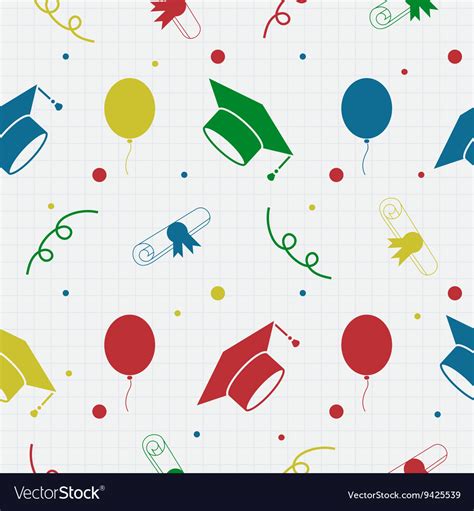 Seamless Graduation Celebration Pattern Background