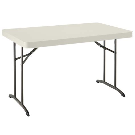 Lifetime 80568 48" x 30" Almond Plastic Folding Table