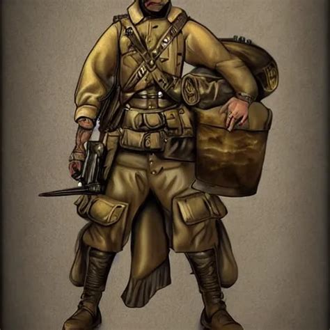 digital art of a steampunk soldier | Stable Diffusion