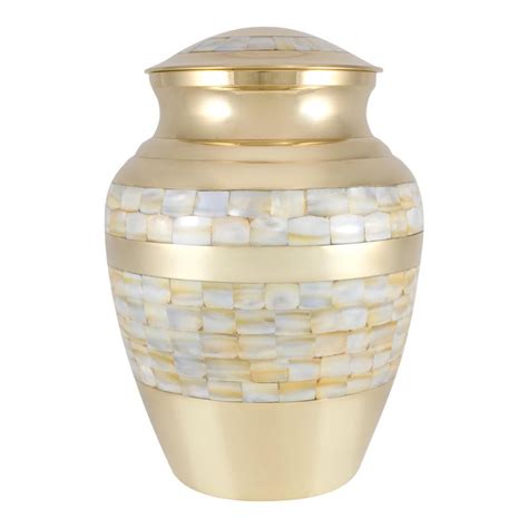 Perfect Memorials Extra Large Brass Mother Of Pearl Cremation Urn - Walmart.com