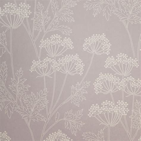 John Lewis & Partners Cow Parsley Wallpaper, Cassis | Wallpaper, Purple wallpaper, Textured ...