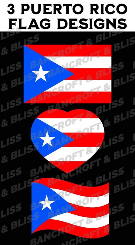 Puerto Rico Flag SVG Puerto Rican Clipart Digital Download Puerto Rico ...