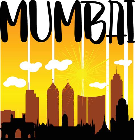 Mumbai building silhouette vector 32495398 Vector Art at Vecteezy