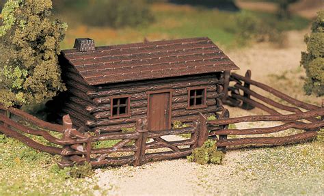 Log Cabin w/Fence - Junction Hobbies and Toys