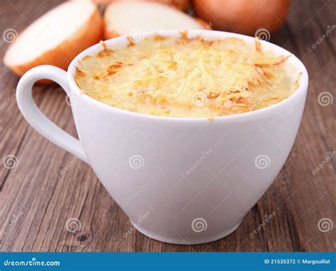 Onion soup with cheese stock photo. Image of baked, bowl - 21535372