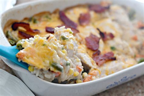 Cheesy Chicken, Bacon, and Rice Casserole | Hip2Save