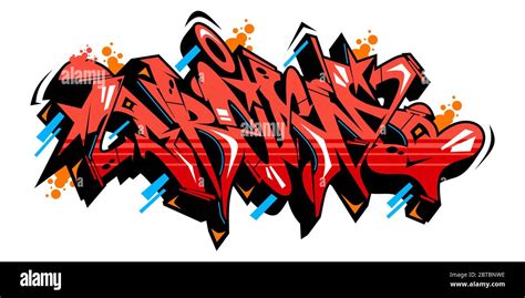 Abstract Word Dream Graffiti Style Font Lettering Vector Illustration ...