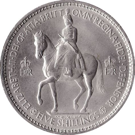 5 Shillings - Elizabeth II (Coronation) - United Kingdom – Numista