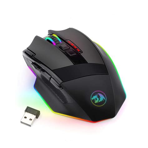 Redragon M801 PC Gaming Mouse LED RGB Backlit MMO 9 Programmable Buttons Mouse with Macro ...