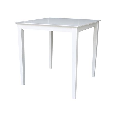 Solid Wood 36 inch Square Dining Table in White - Walmart.com - Walmart.com