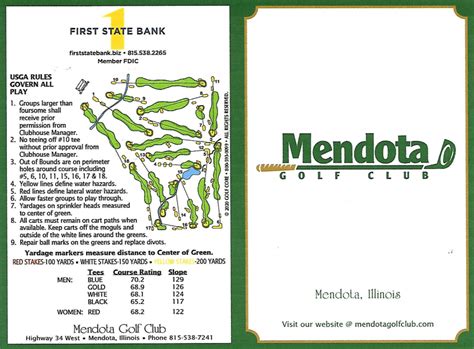 Scorecard - Mendota Golf Club