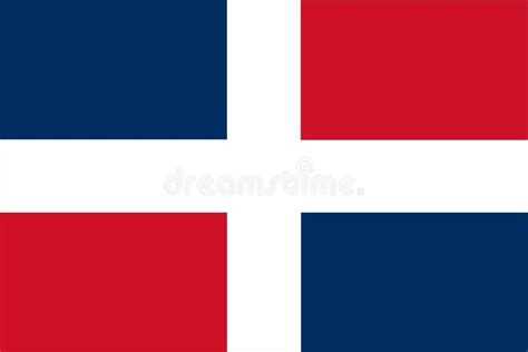 Flag in Colors of Dominican Republic, . Stock Illustration ...